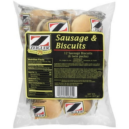 Zeigler Sausage & Biscuits, 16.5 oz., 12 Count