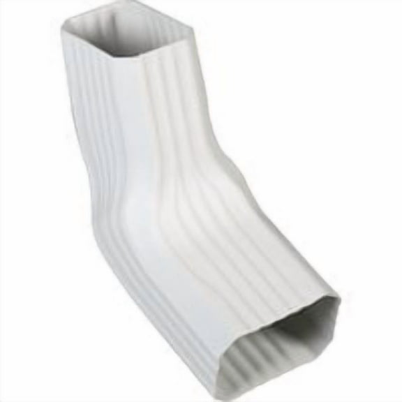 Amerimax 2 In. x 3 In. A/B White Vinyl Transition Elbow 37066HP