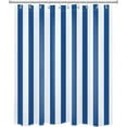 thumbnail image 2 of Blue and White Striped Fabric Shower Curtain for, Vertical Stripe Geometric Shower Curtains for Bathroom, Modern Farmhouse Chic Style Bathroom Shower Curtains 72"W x 78"L (Pack of 1), 2 of 6