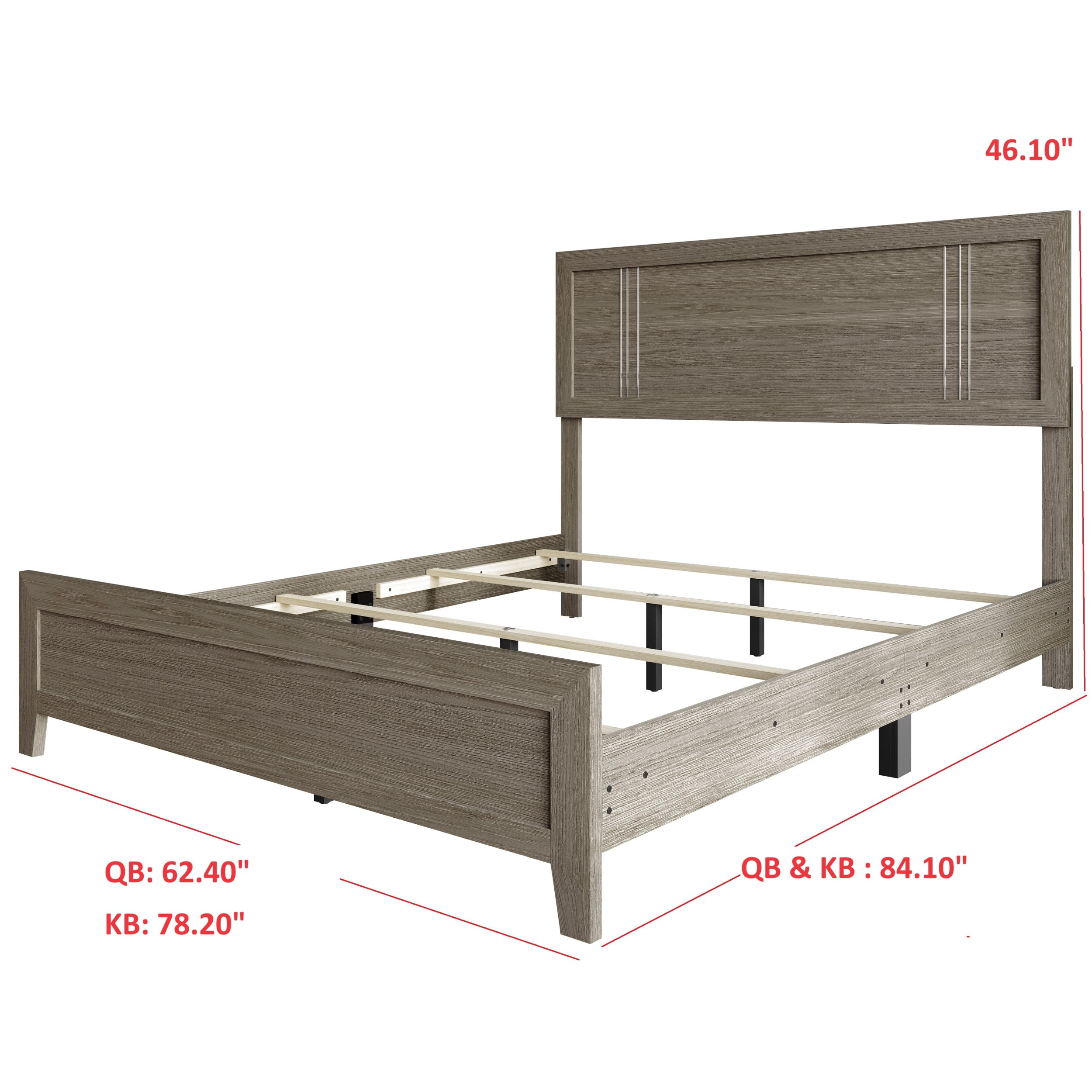 Home Design Ashwin King Bedroom Set, Gray