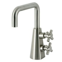 Kingston Brass KS2268DX Constantine Two-Handle Single-Hole Bathroom Faucet with Push Pop-Up Drain, Brushed Nickel