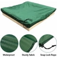 thumbnail image 4 of Lona para arenero de 120 x 120 cm, impermeable, protección UV 70 %, con cordón, color verde, 4 of 5