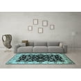 thumbnail image 3 of Ahgly Company Indoor Rectangle Oriental Light Blue Traditional Area Rugs, 2' x 3', 3 of 4