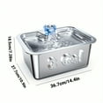 thumbnail image 2 of Large Pet Water Dispenser 3 Gallon/11.4L Stainless Steel, Automatic Drinking Bowl for Multiple Dogs, Wide Area, 2/4 Filters, Easy Clean, Silent pump, 2 of 6