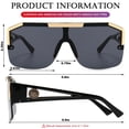 thumbnail image 2 of Square Oversized Sunglasses Flat Top Shield Sun Glasses for Men Women One Lens Square Shades, 2 of 6