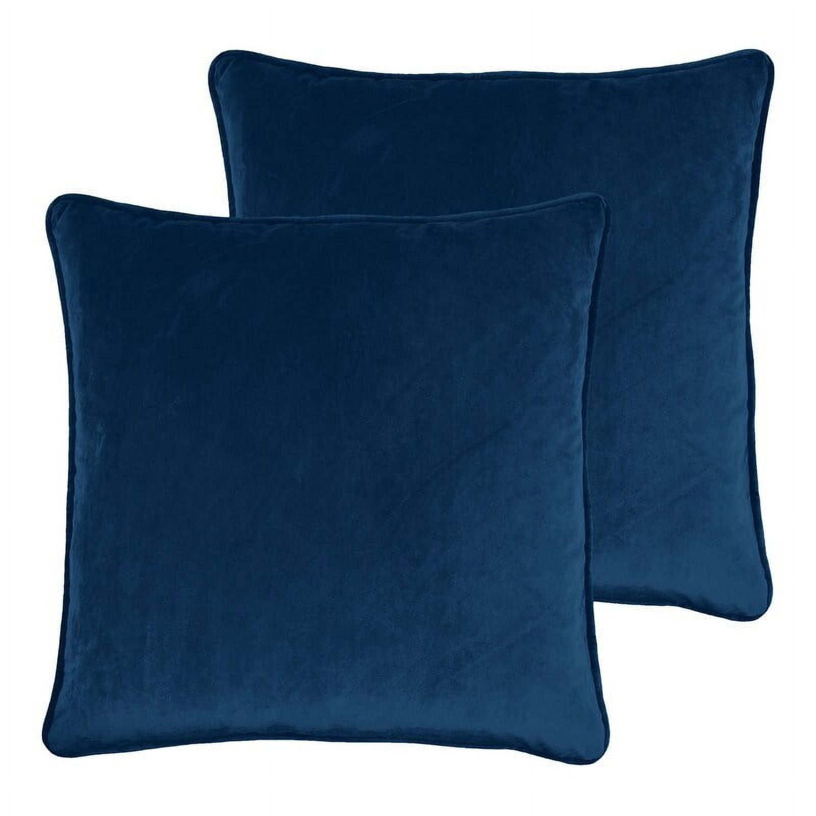 Sherry Kline Elite Velvet Corded-Edge Pillow Covers, Decorative Throw Pillow Covers for Your Living Room and Bed (Set of 2, Black, 24x24)