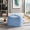 thumbnail image 2 of Magic Pouf Blue Beanbag Microplush 3 in 1 Ottoman Chair Pillow, 2 of 9