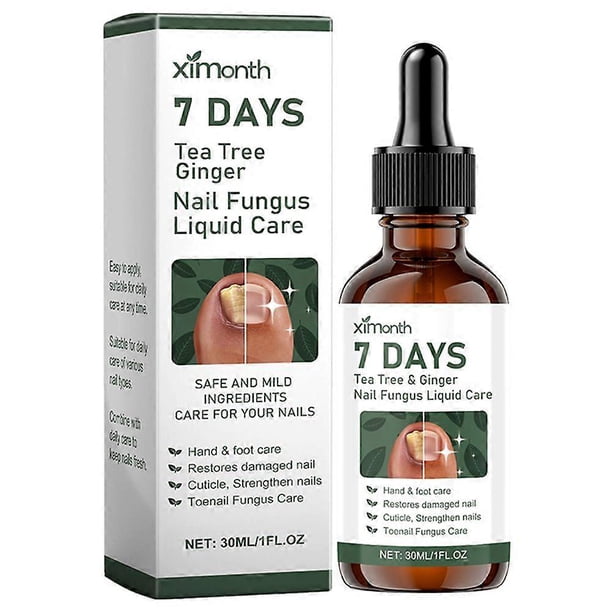 7-Day Tea Tree Ginger Nail Fungus Treatment Nail Renewal Liquid Strengthening for Damaged & Toenails