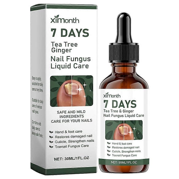 7-Day Tea Tree Ginger Nail Fungus Treatment Nail Renewal Liquid Strengthening for Damaged & Toenails