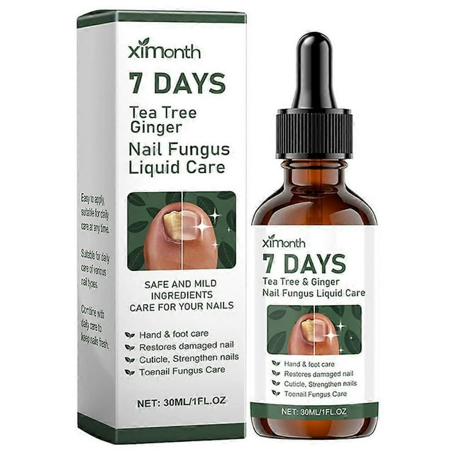 7-Day Tea Tree Ginger Nail Fungus Treatment Nail Renewal Liquid Strengthening for Damaged & Toenails
