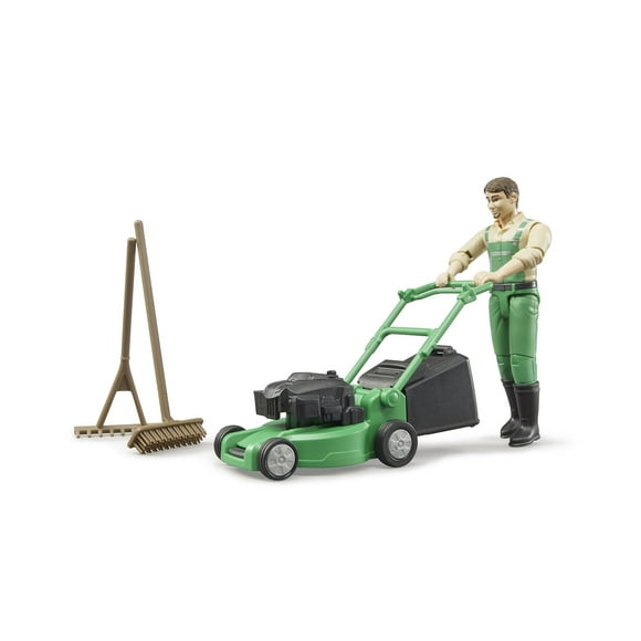 bworld Gardener with lawn mower and equipment Bruder Toys Juguetes/Modelismo/Autos a Escala