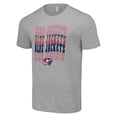 thumbnail image 2 of Men's Starter Heather Gray Columbus Blue Jackets Four Team Name Logo T-Shirt, 2 of 3