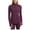 Purple, variant on Ladiesโ 1/4 Zip Merino Wool Blend Base Layer Top, Purple Small