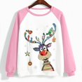 thumbnail image 4 of Costumes de Noël en Solde Col Rond Mode Décontractée Manches Longues Chandail en Molleton Imprimé de Noël Blouse Chandail en Molleton Surdimensionné pour Femmes, 4 of 4