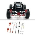 thumbnail image 4 of Piezas de eje de engranaje para coche MN D90 MN99, escala 1/12, Rock Crawler modificado delantero trasero rojo, 4 of 9