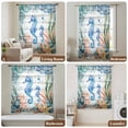 thumbnail image 6 of Seahorse Coastal Sheer Curtains 45 Inches Long, Summer Nautical Starfish Coral Grey Wooden Light Filering Curtains, Breathable Simi Curtain Privacy Drapes for Kitchen Bathroom Small Window Treatment, 6 of 9
