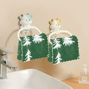 Natures Evergreens 6 Pack Kitchen Cleaning Cloths 11 x 11, Super Absorbent, Soft Double Layer Plush for Dish and Surface Cleaning