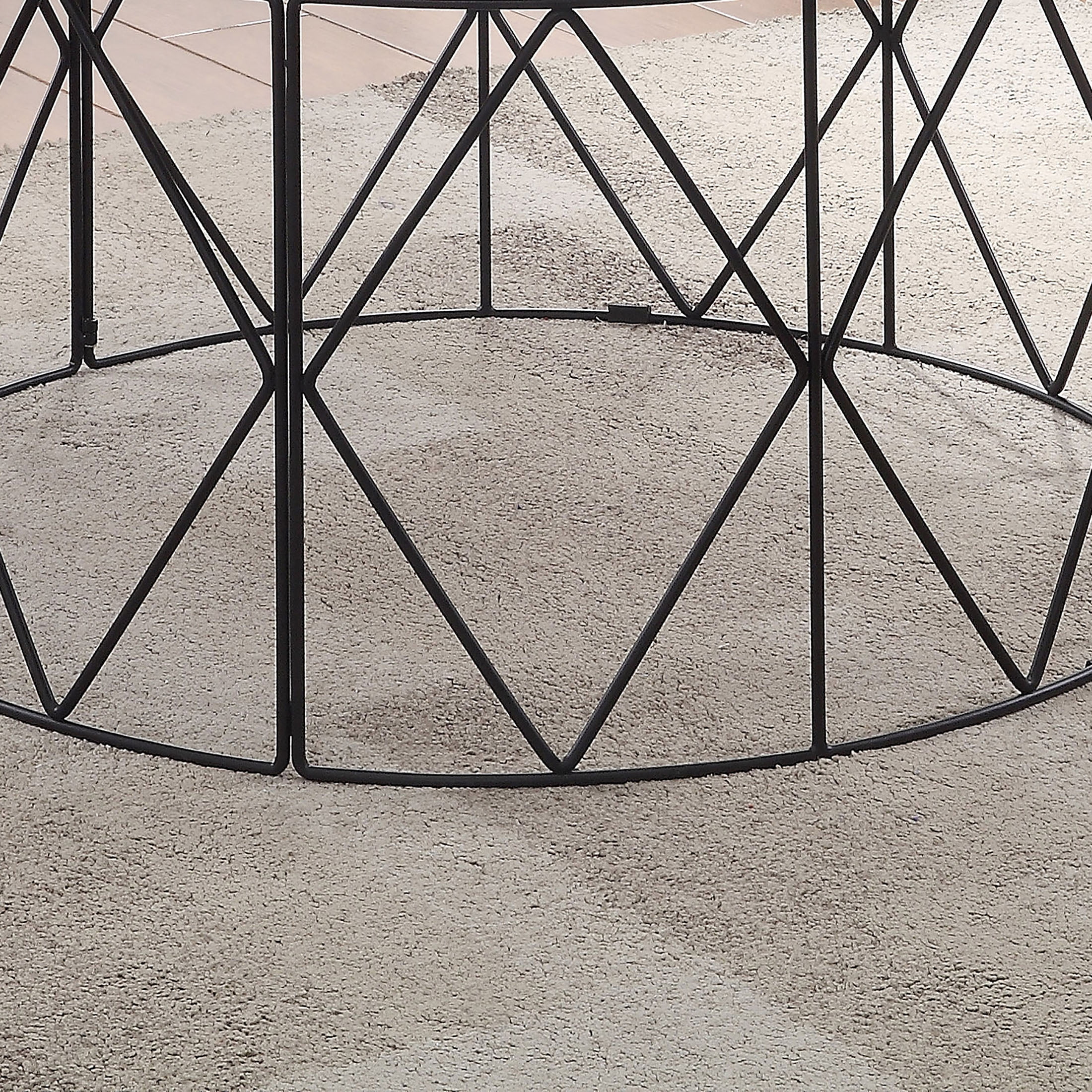 Furniture of America Herlan Coffee Table with Metal Frame, White
