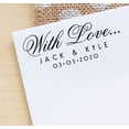 thumbnail image 3 of Printtoo Personalized Blue Self Inking With Love Stamp Custom Wedding Favor Rubber Stamper-58 x 22 mm, 3 of 6