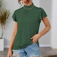 thumbnail image 1 of AherBiu Plus Size Womens Tops T Shirts Ruffle Short Sleeve Mock Neck Tshirts Summer Causal Comfy Tee Blouses, 1 of 4