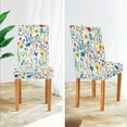 thumbnail image 3 of Yayeee 4 Pack Dining Chair Covers Stretch Parson Chairs Slipcovers Seat Protector, Blue Wildflower Pattern, 3 of 6