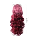 thumbnail image 2 of Peluca de pelo largo y rizado para mujer | Flequillo oblicuo | 25,6 pulgadas de longitud | Multicolor | Fibra sintética de alta temperatura | Red ajustable y transpirable | Fiesta de disfraces de, 2 of 6
