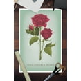 thumbnail image 2 of Oklahoma, Vintage Flora, State Series, Oklahoma Rose (12x18 Wall Art Poster, Room Decor), 2 of 3