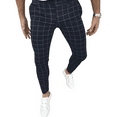 thumbnail image 2 of Men's Elegant Fashionable Characterful Plaid Casual Suit pants for all seasons  -WHITE-S, 2 of 5