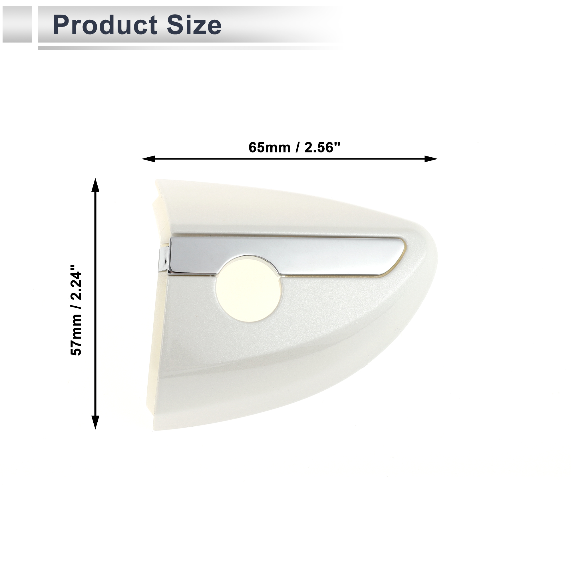 Unique Bargains Door Handle Lock Cylinder Cover for Toyota Corolla 2014-2018 White