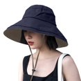 thumbnail image 2 of Wide Brim Sun Hats for Women Summer Uv Protection Beach Hat Fishing Hiking Travel Hat with Chin Strap, 2 of 6