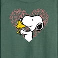 thumbnail image 3 of Peanuts - Snoopy Woodstock Xo Heart - Women's Lightweight French Terry Long Sleeve Shirt, 3 of 6