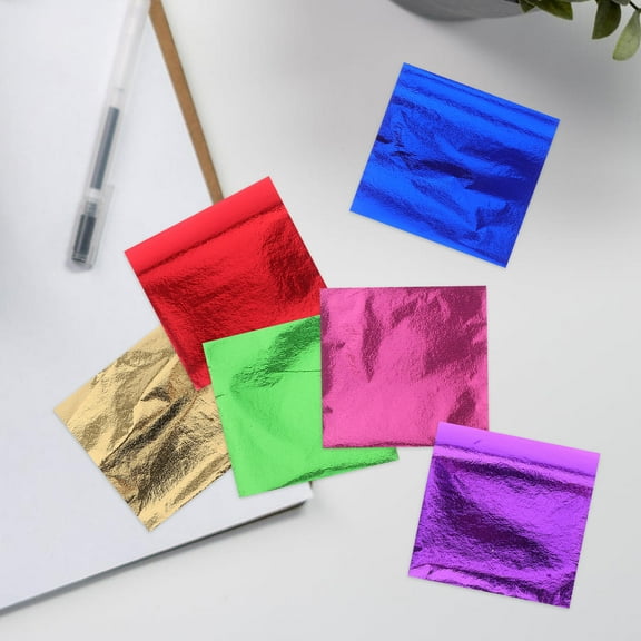 FRCOLOR Imitation Sheets Foil Paper for Makeup Adds Luxury Shiny Effect to Decor 300pcs Assorted Color