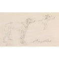 thumbnail image 2 of James Seymour 18x12 Gold Ornate Wood Frame and Double Matted Museum Art Print Titled - Two Studies of Tumbler, a Dog, 2 of 4