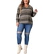 thumbnail image 2 of Agnes Orinda Blusas Casuales de Talla Grande para Mujeres, Camiseta de Manga Larga, Blusas con Cuello en V, Túnicas de Otoño Invierno 2X Verde, 2 of 6