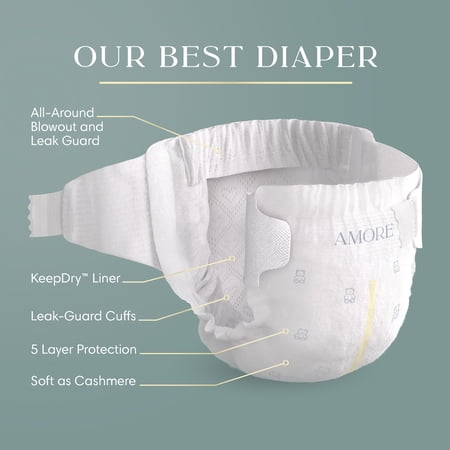 Pampers Amore Baby Diapers Size 4, 108 Count (Select for More Options)