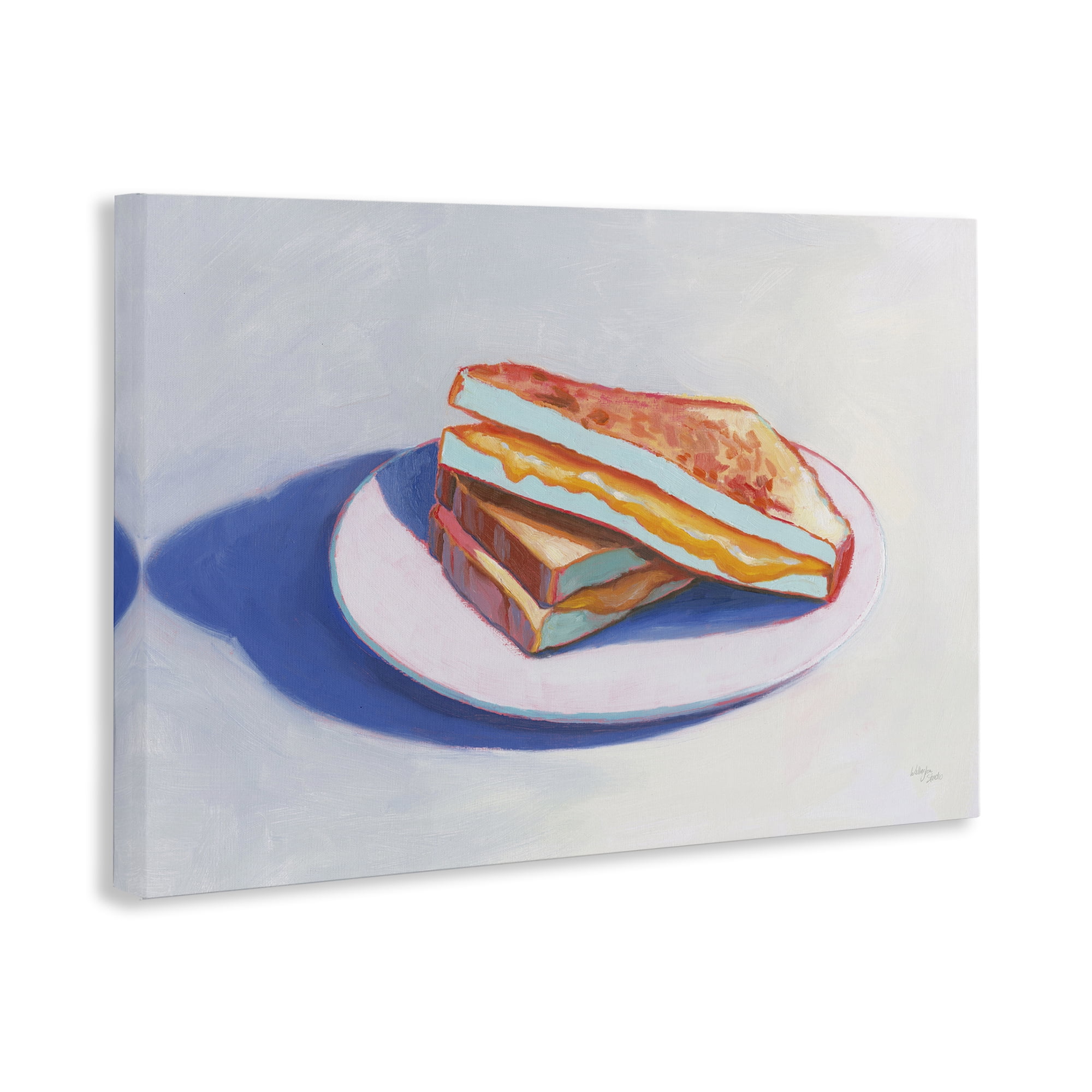 Stupell Industries Grilled Cheese Meal Food & Beverage Painting Wrapped Canvas Art Print Wall Art, 36 x 24