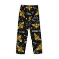 thumbnail image 5 of Balery Men'S Hohey Bee Golden Embroidery Pants,Sleepwear Pants,Pajama Pants,Pj Bottoms Drawstring And Pockets-X-Large, 5 of 9