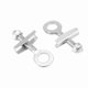 thumbnail image 5 of 4Pzs Tono de Plata Cadena de Fuerte Trasero de Diamante de Metal, 5 of 5