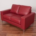 thumbnail image 3 of CorLiving Cory Red Bonded Leather Loveseat, 3 of 5