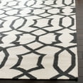 thumbnail image 2 of SAFAVIEH Dhurries Selena Geometric Wool Area Rug, Ivory/Charcoal, 6' x 6' Square, 2 of 5
