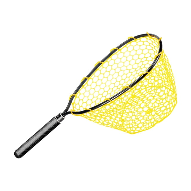 QualitChoice Filet de Pêche Adulte avec Poignée Filet de Pêche pour Bar Truite Saumon Poignée en Bois Poignée en Carbone 52x17cm