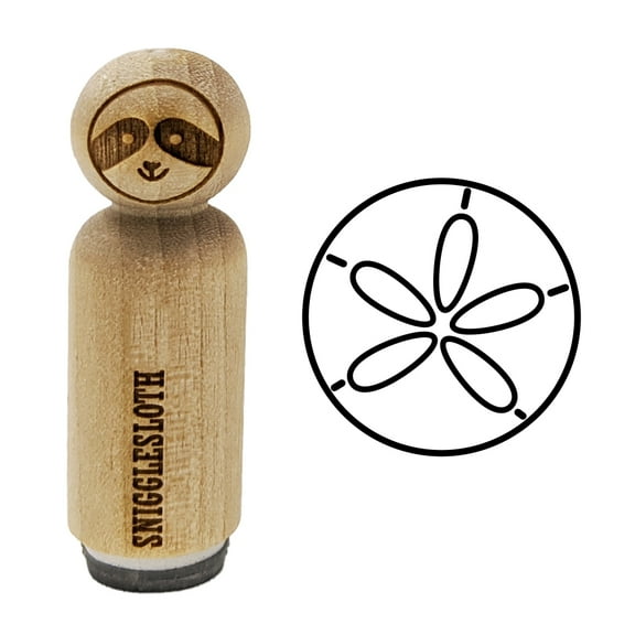 Sand Dollar Sea Urchin Ocean Beach Outline Rubber Stamp for Scrapbooking Crafting Stamping - Mini 1/2 Inch