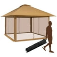 thumbnail image 1 of Costway 13x13ft Pop-up Instant Canopy Tent Mesh Sidewall UV50+ Adjust Outdoor Patio, 1 of 10