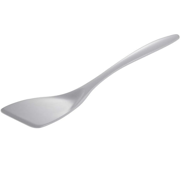 Hutzler 12.5 Inch Melamine Angled Solid Turner Spatula - White