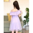 thumbnail image 6 of Oudiya Toddler Girl Tulle Dress Off Shoulder Sequin Summer Dresses Flutter Formal Birthday Party Princess Dress for Kids 1-6Y, 6 of 7