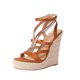 thumbnail image 1 of Bmisegm Wedge Sandals for Women Platform Wedge Sandals Open Toe Wedge Sandals Women Casual Dressy Summer Shoes Womens Sandals Summer Coffee 7.5, 1 of 8