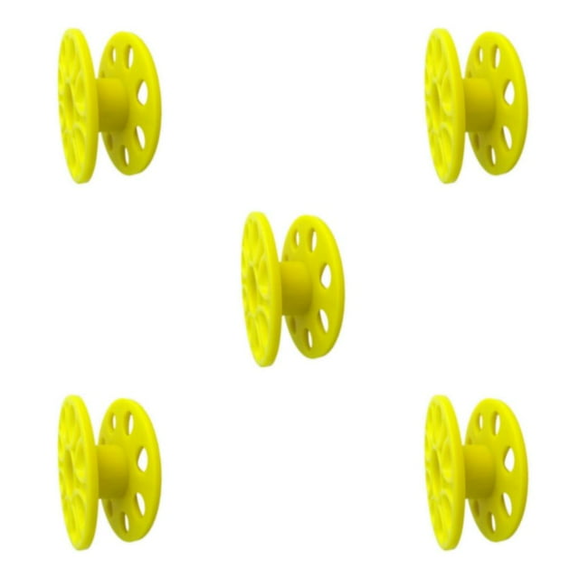 Ruiboury Plastic Versatile Diving Finger Spool Reel For Deep Sea Diving Adventures Convenient Hanging Yellow 5Set