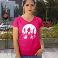 thumbnail image 4 of Alien Bigfoot Loch Ness Monster Moon Women's V-Neck T-shirt Funny Space UFO Hunter Sasquatch Yeti Dinosaur Nerd Believe Tee, 4 of 7