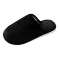 thumbnail image 5 of Scuff Slippers for Women Soft Plush Winter Warm Casual Indoor Home Nonslip Slides Slip on Bedroom House Shoes Black 6.5, 5 of 6
