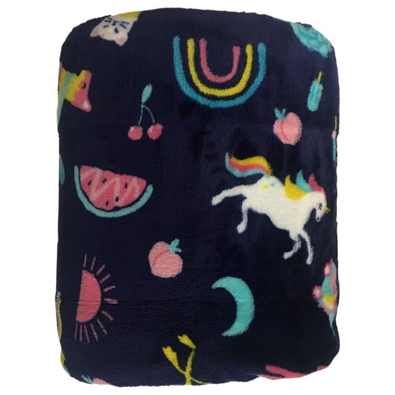 The Big One Oversized Plush Unicorns & Purrmaids Throw Blanket - 5ft x 6ft